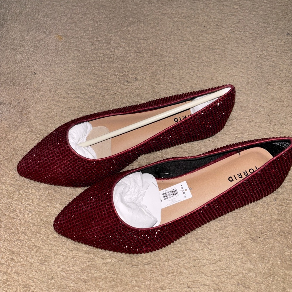Dorothy- Kansas red sparkling flats
